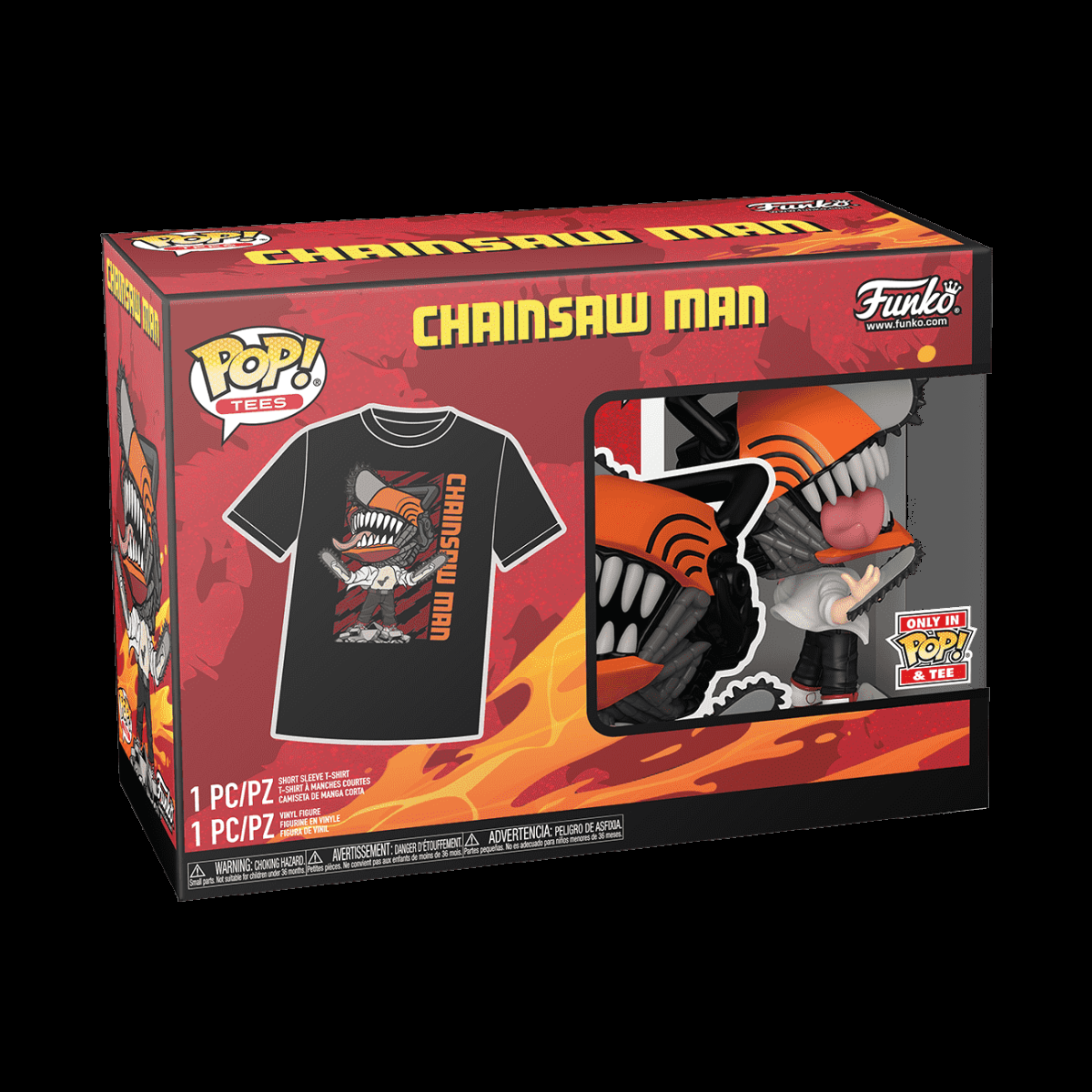 Pop! & Tee Chainsaw Man - Figurine Pop! & Tee Chainsaw Man - vue 2
