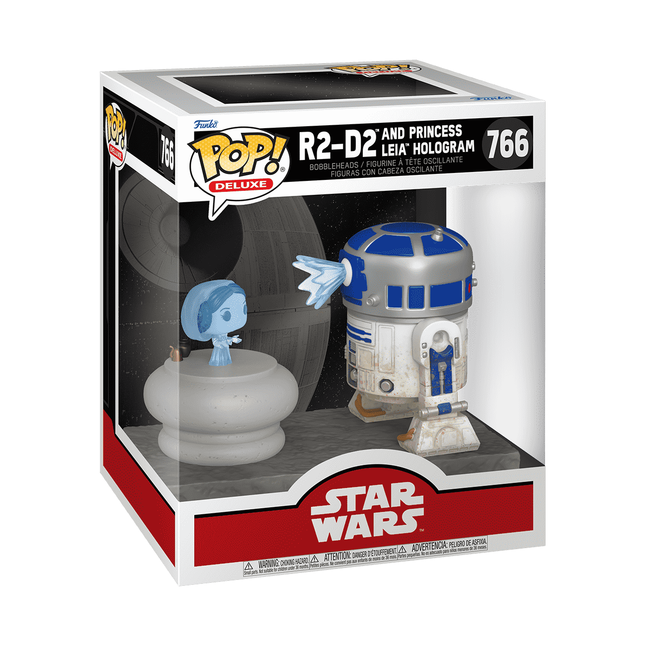 Pop! Deluxe R2-D2 and Princess Leia Hologram - Figurine Pop! Star Wars - vue 2