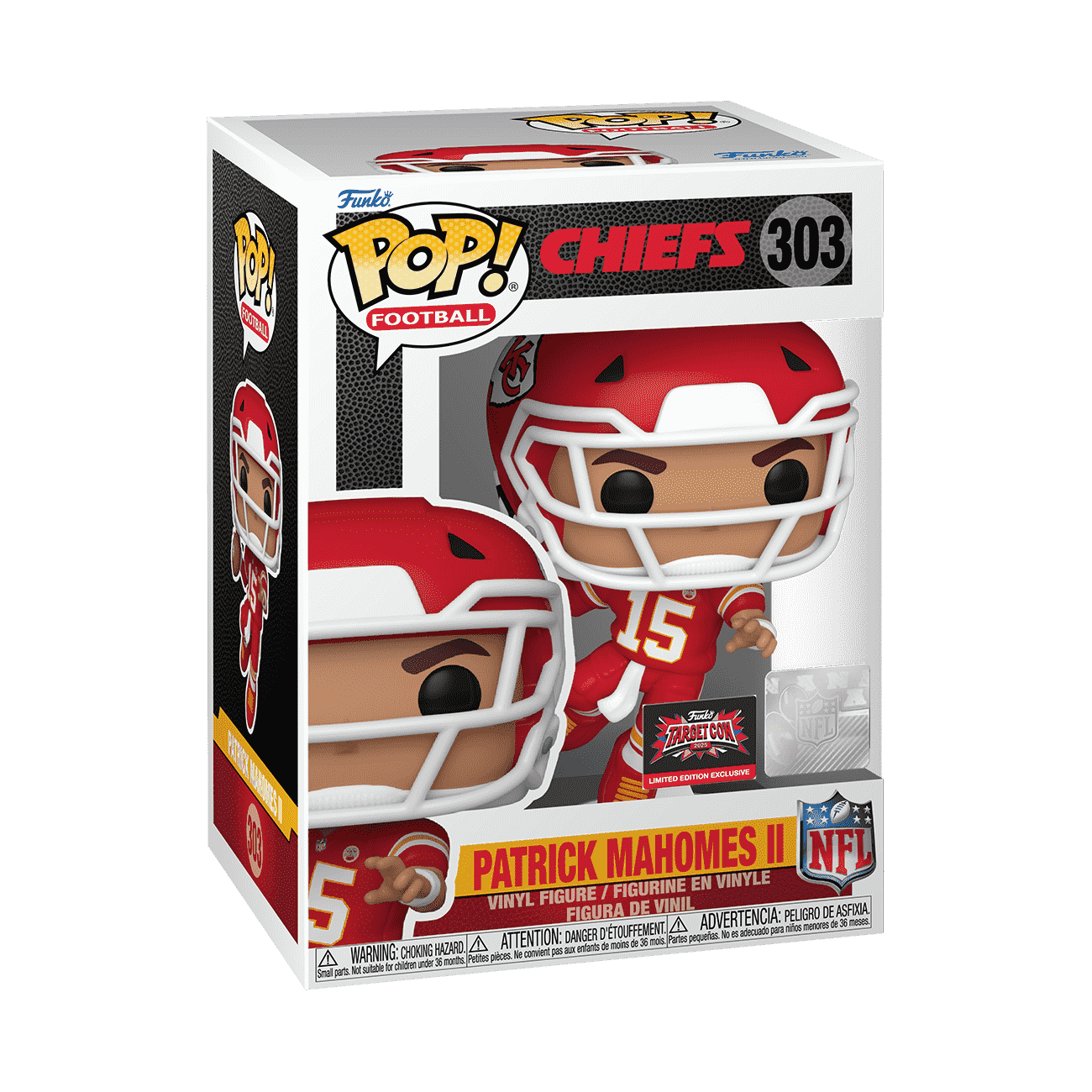 Pop! Patrick Mahomes II (Red and Gold Uniform) - Figurine Pop! NFL - vue 2