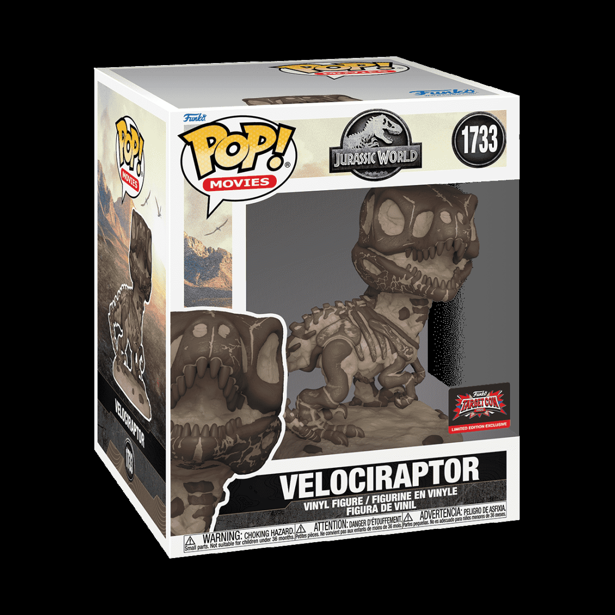 Pop! Super Velociraptor (Fossil) - Figurine Pop! Jurassic Park - vue 2
