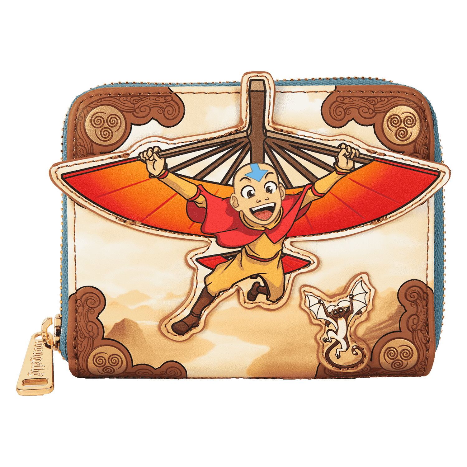 Avatar: The Last Airbender Aang Glider Staff Zip Around Wallet - Figurine Wallets