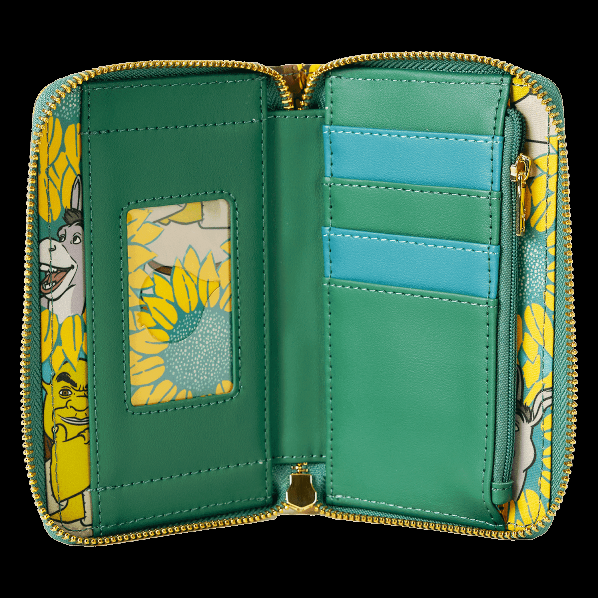 Shrek & Donkey Sunflower Field Zip Around Wallet - Figurine Wallets Shrek - vue 7