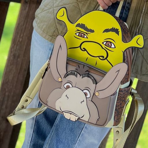 Shrek and Donkey Cosplay Mini Backpack - Figurine Bags Shrek - vue 2