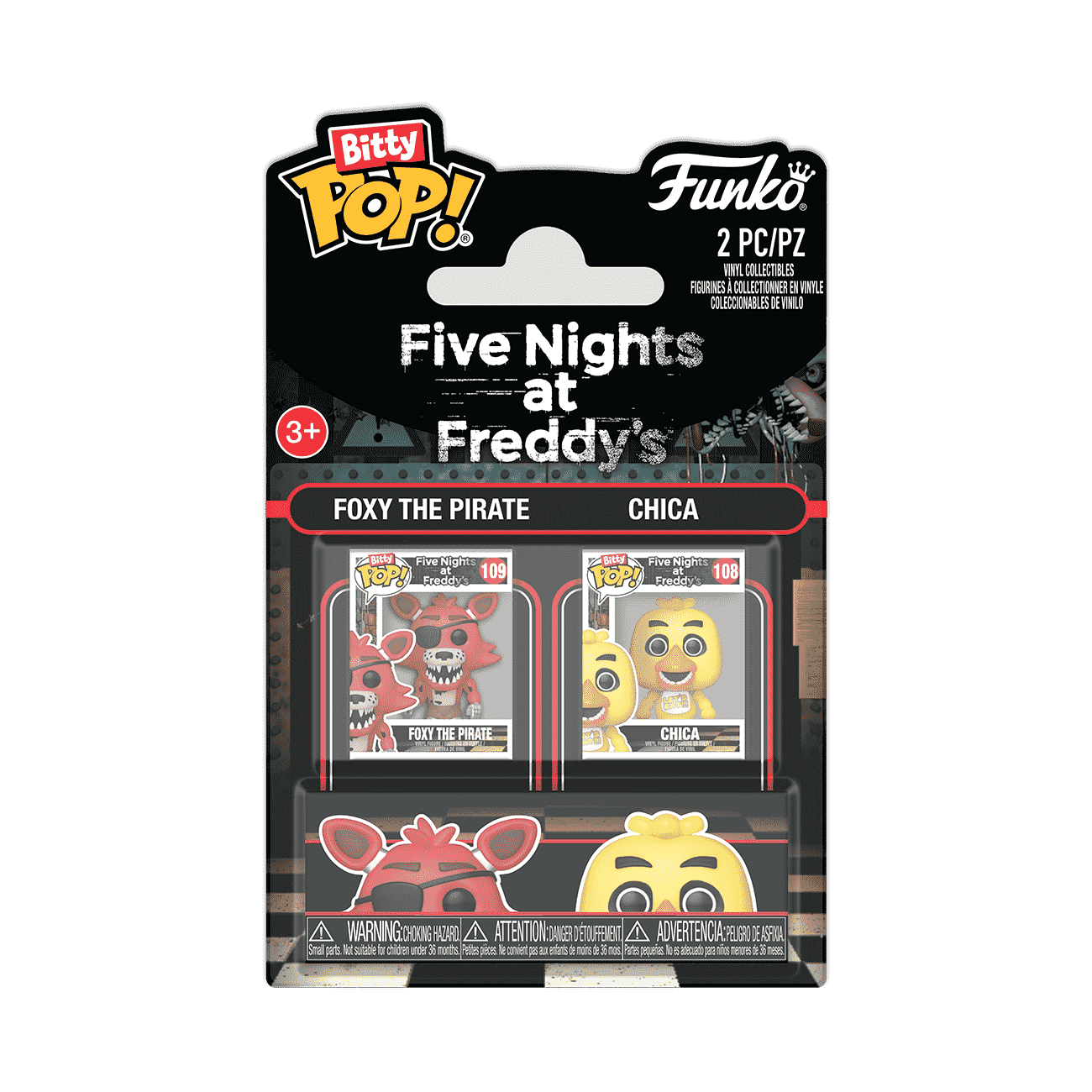 Bitty Pop! Foxy the Pirate & Chica the Chicken 2-Pack - Figurine Bitty Pop!