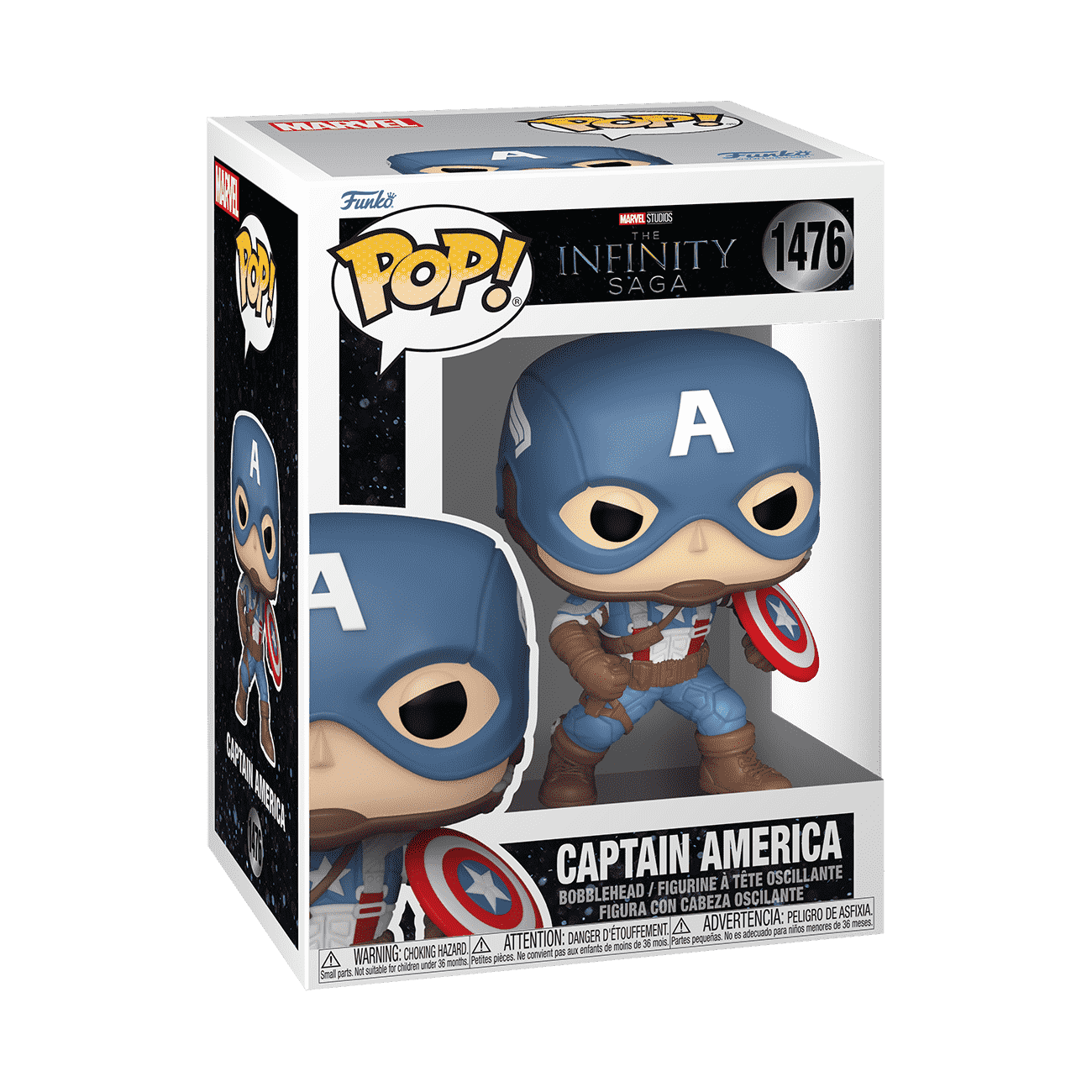 Pop! Captain America with Helmet (The First Avenger) - Figurine Pop! Marvel - vue 2
