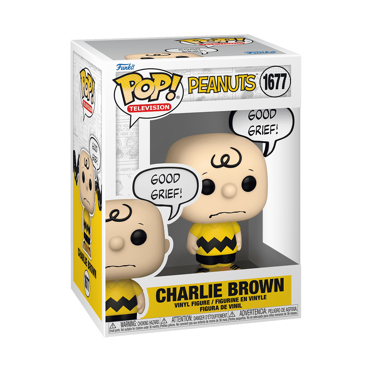 Pop! Charlie Brown (Good Grief!) - Figurine Pop! Peanuts - vue 2