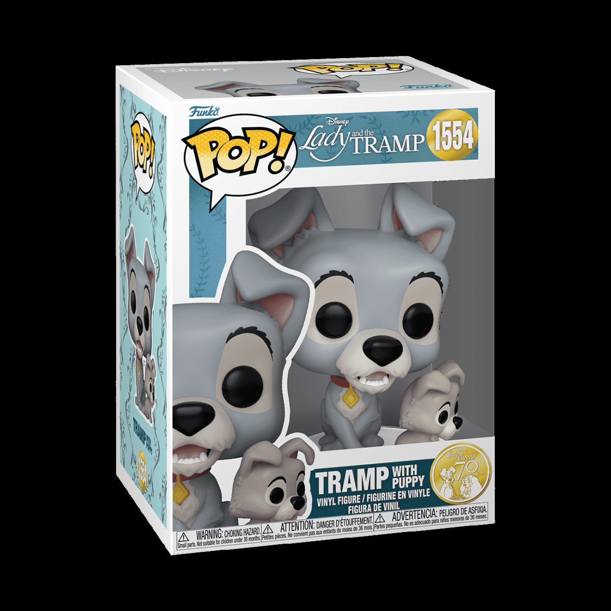 Pop! Tramp with Puppy - Figurine Pop! Disney - vue 2