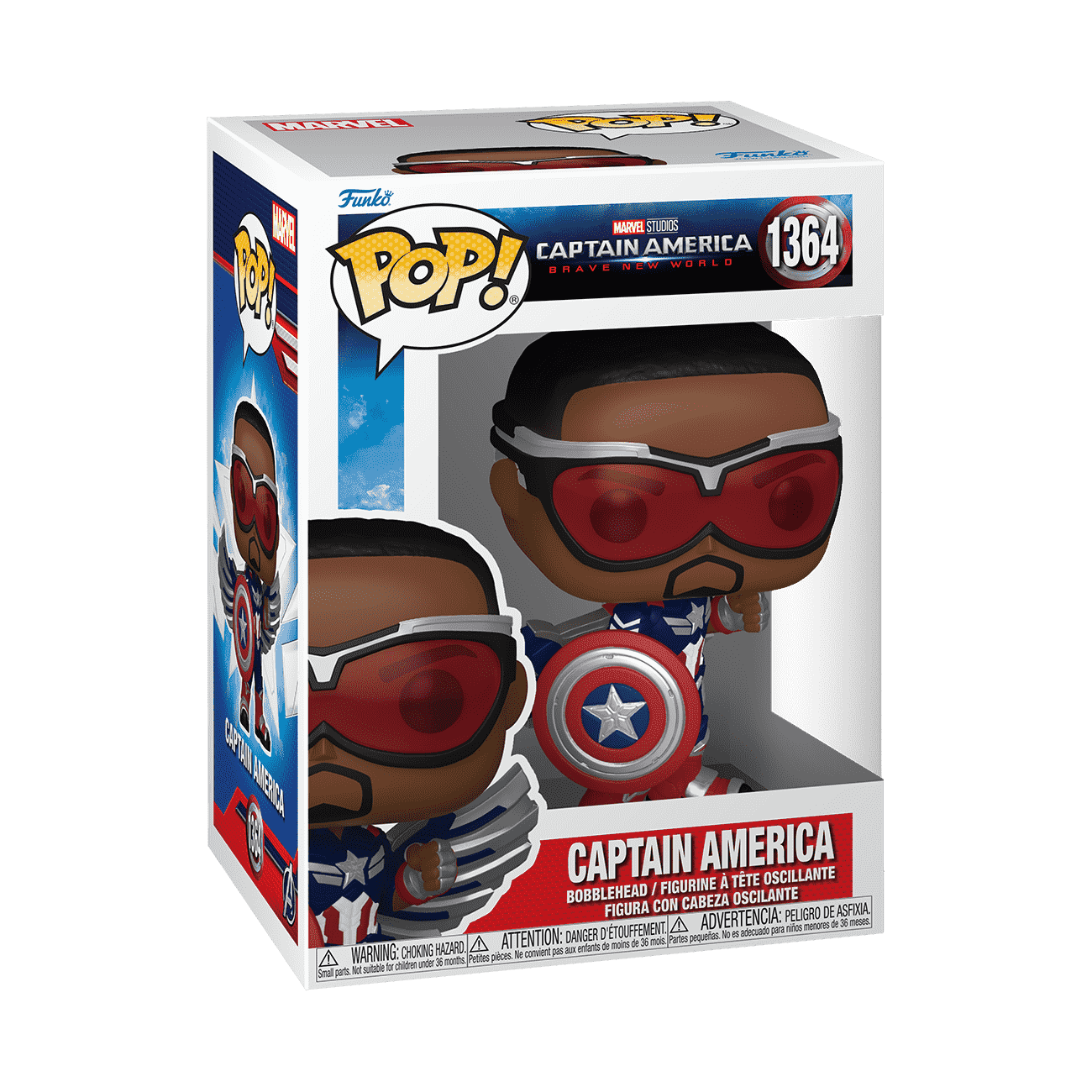 Pop! Captain America (Sam Wilson) - Figurine Pop! Marvel - vue 2