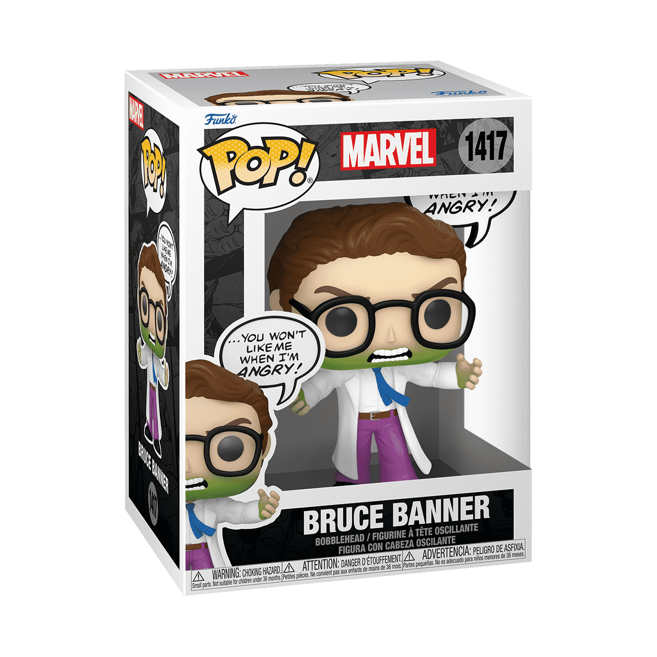 Pop! Bruce Banner (Don't Make Me Angry) - Figurine Pop! Marvel - vue 2