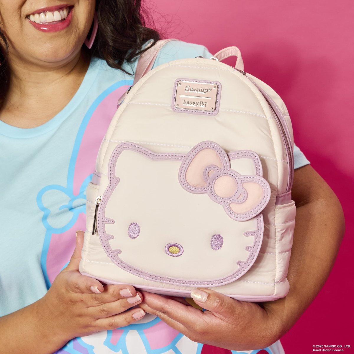 Sanrio Exclusive Hello Kitty Quilted Texture Mini Backpack - Figurine Bags Sanrio - vue 2