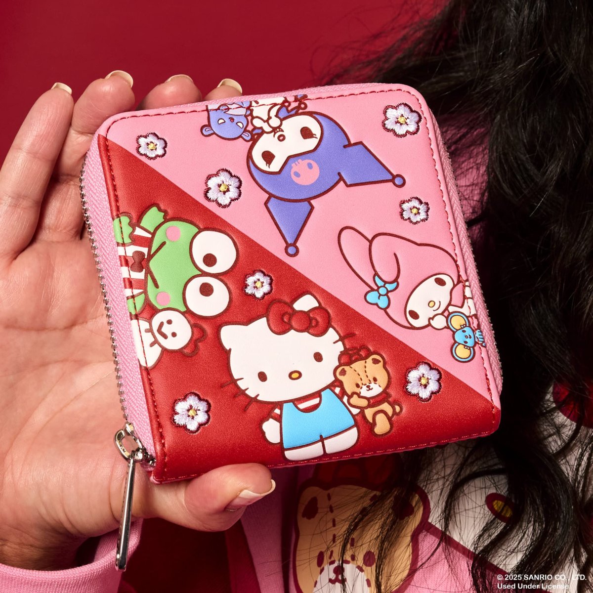 Sanrio Hello Kitty & Friends Color Block Zip Around Wallet - Figurine Wallets Sanrio - vue 2