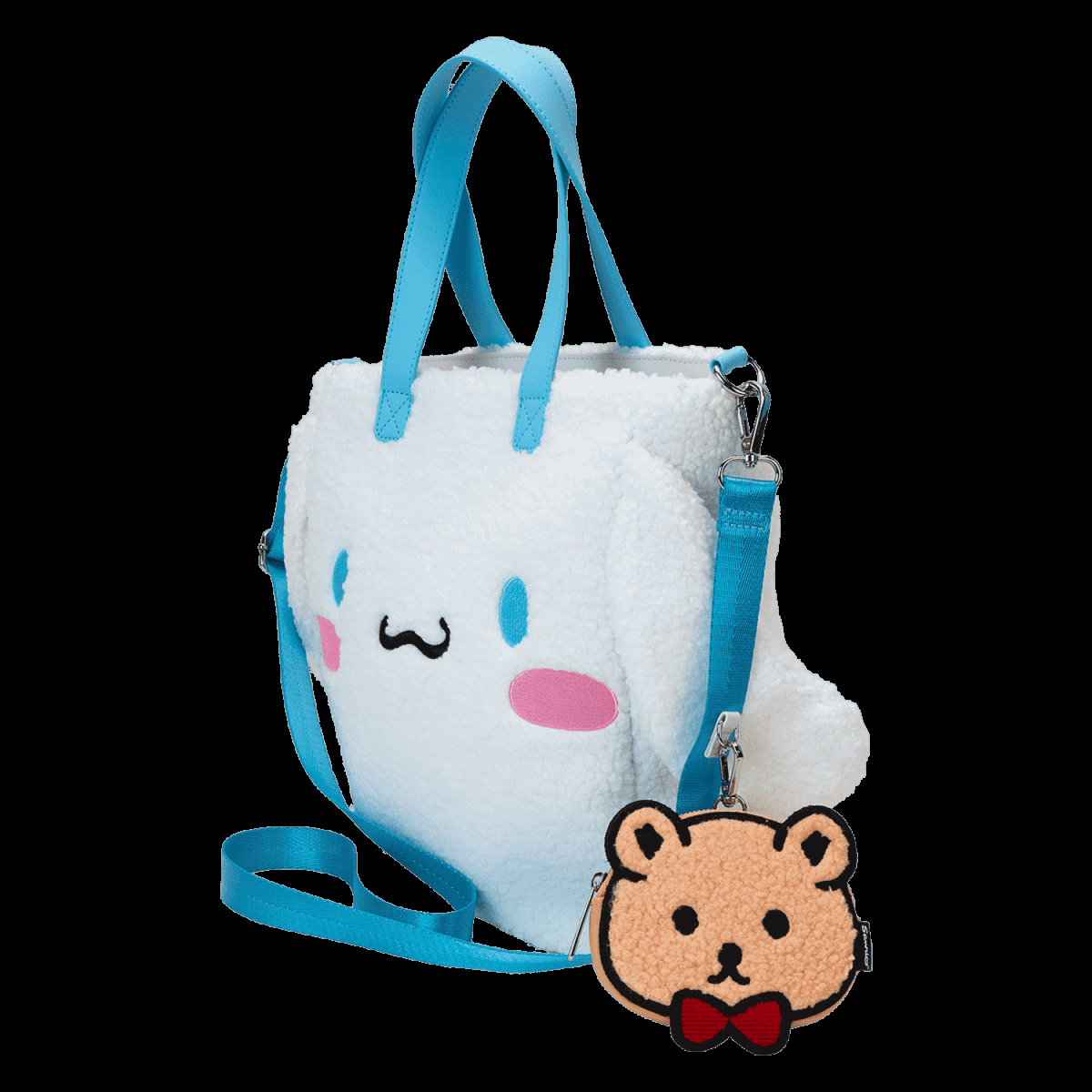 Sanrio Cinnamoroll Cosplay Sherpa Tote Crossbody Bag With Coin Bag - Figurine Bags Sanrio - vue 11