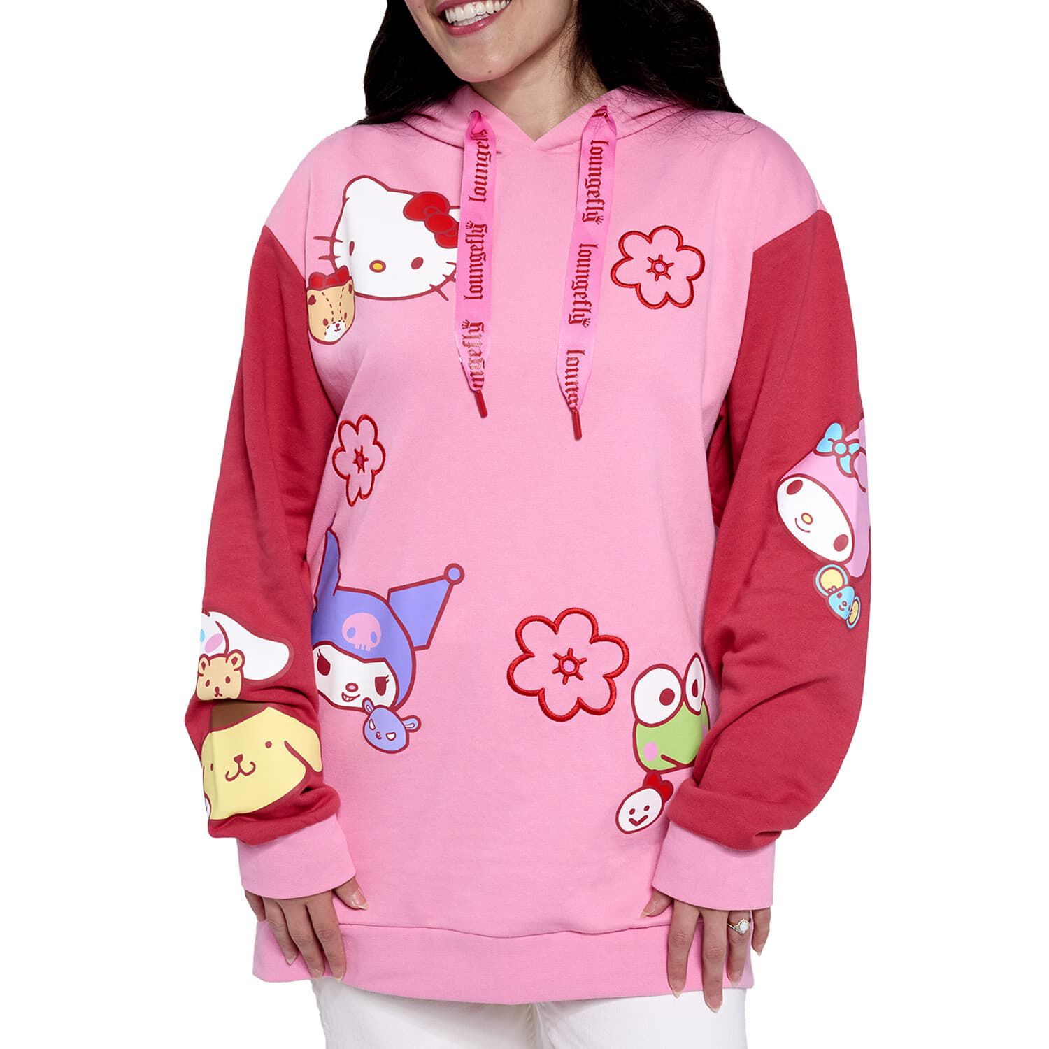 Sanrio Hello Kitty & Friends Color Block Unisex Hoodie - Figurine Apparel