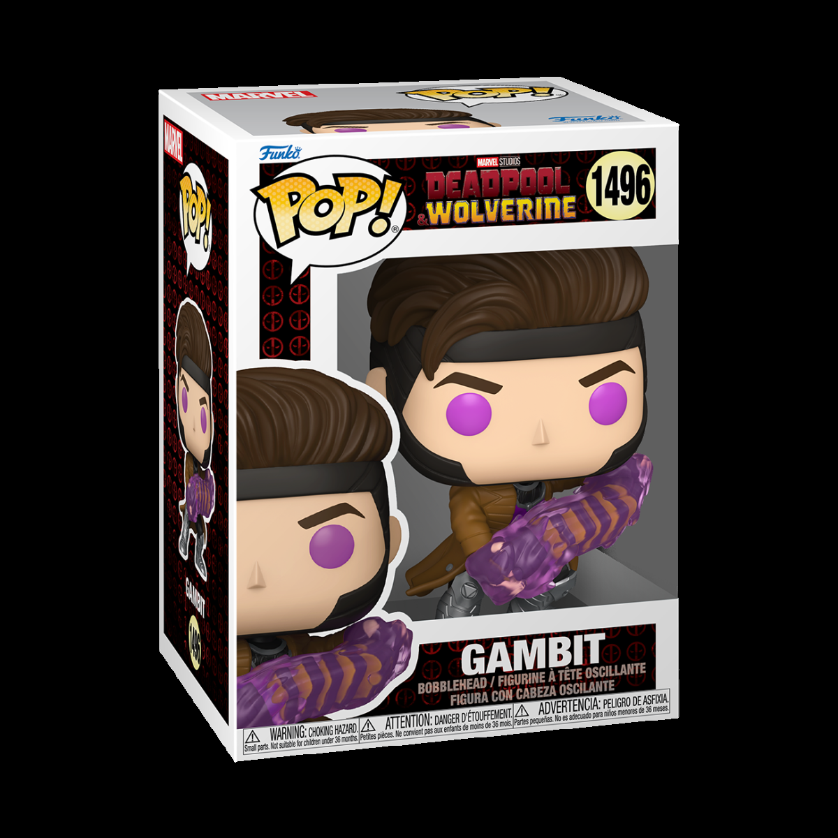 Pop! Gambit with Charged Cards - Figurine Pop! Marvel - vue 2
