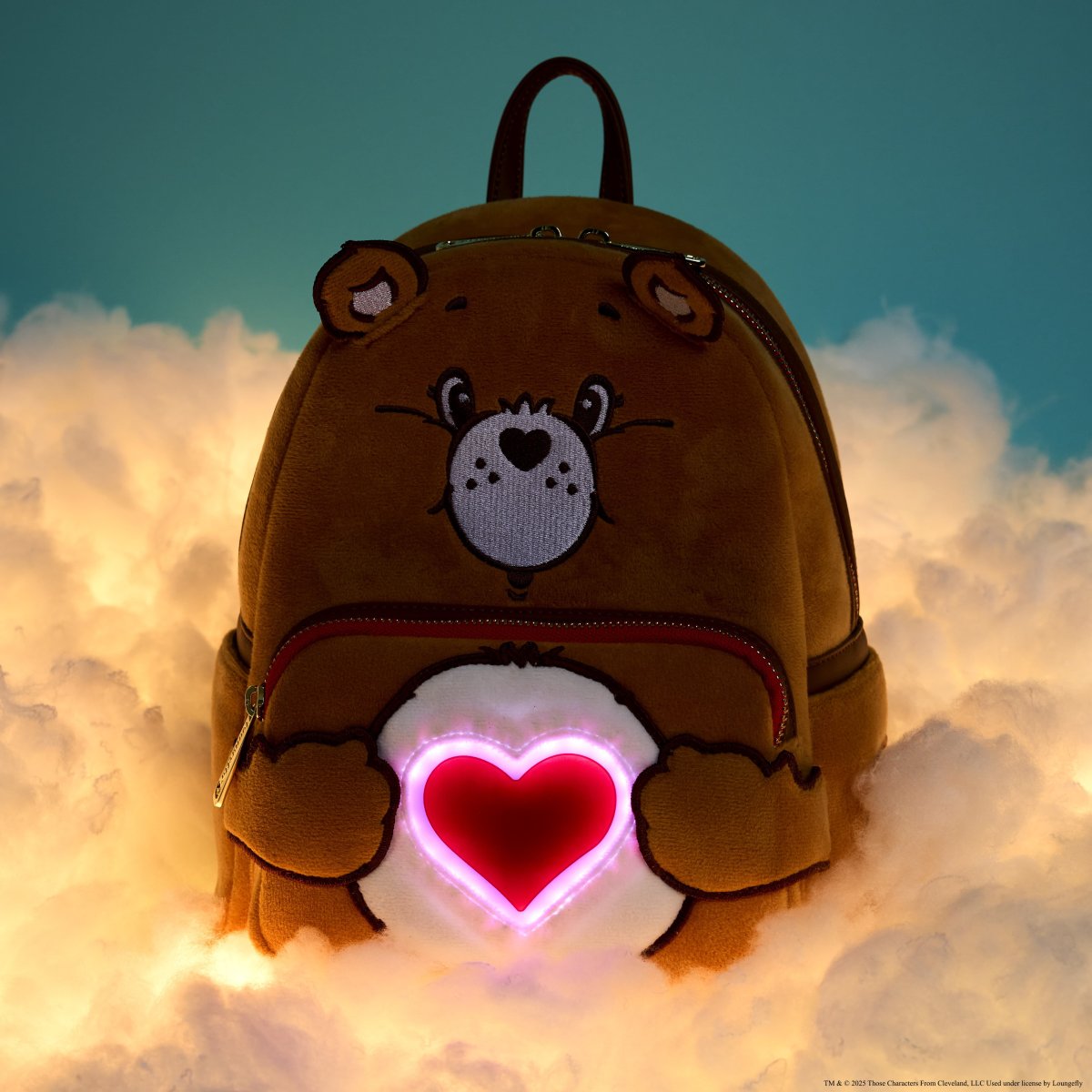 Care Bears Exclusive Tenderheart Bear Plush Cosplay Light Up Glow Mini Backpack - Figurine Bags Care Bears - vue 3