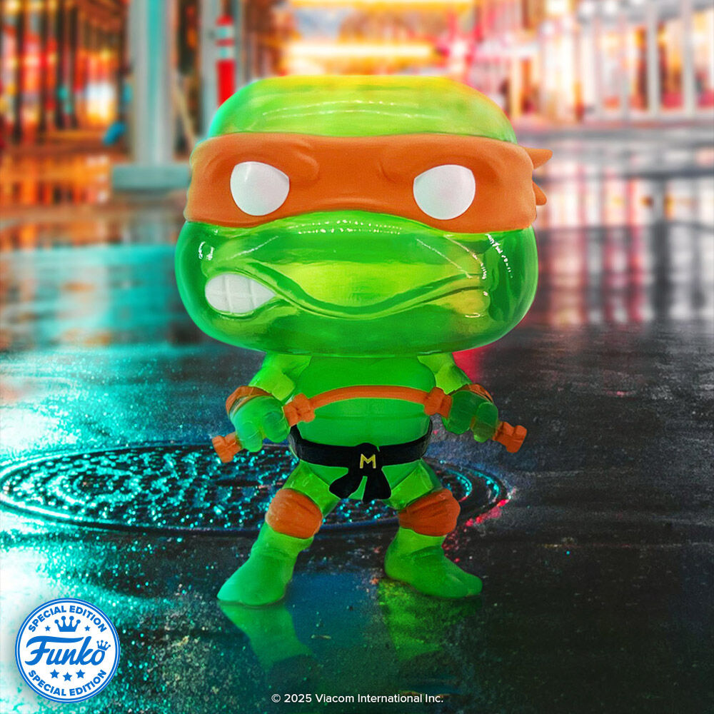 Pop! Michelangelo (Translucent Green) - Figurine Pop! Teenage Mutant Ninja Turtles - vue 2