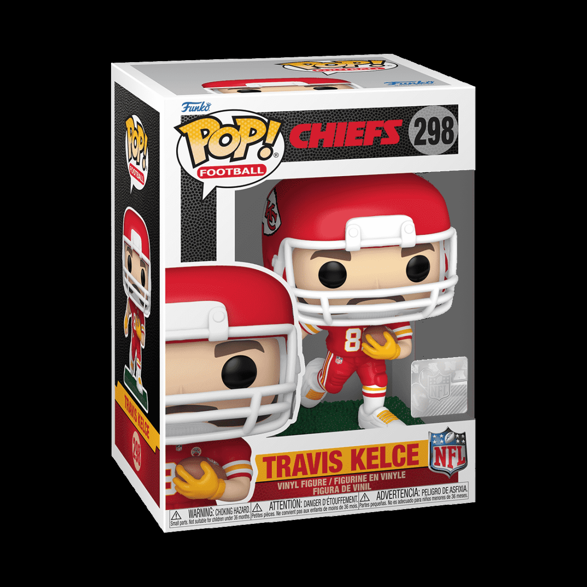 Pop! Travis Kelce (Running) (Red and White Uniform) - Figurine Pop! NFL - vue 2