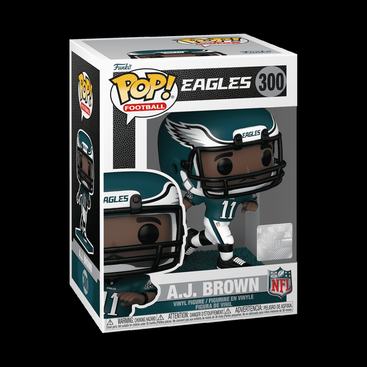 Pop! A.J. Brown (Green and White Uniform) - Figurine Pop! NFL - vue 2