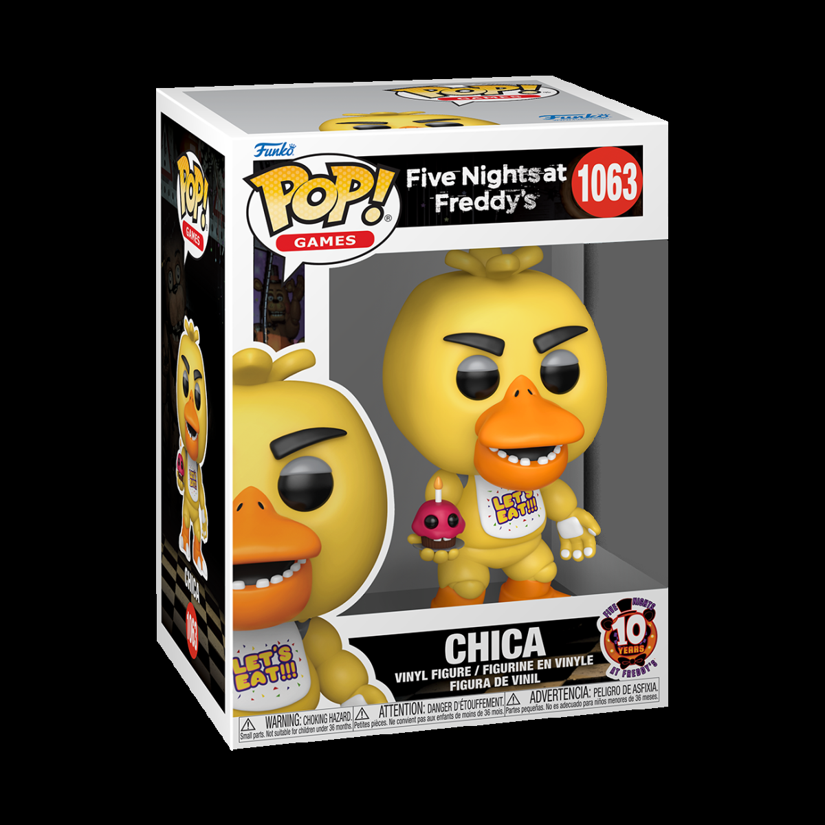 Pop! Chica with Cupcake (10th Anniversary) - Figurine Pop! Five Nights at Freddy's - vue 2