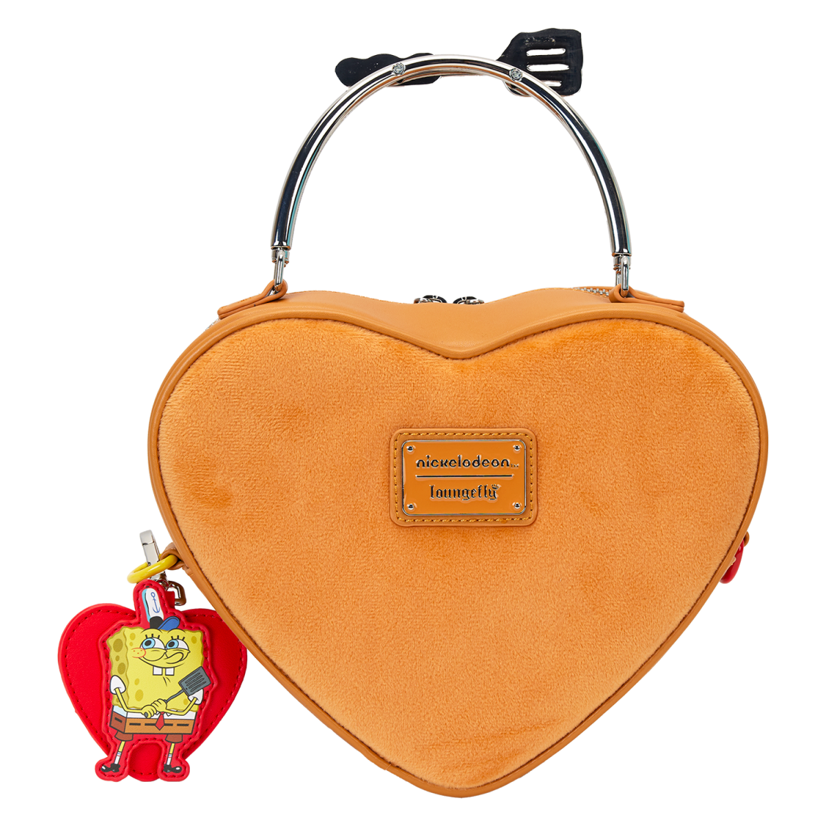 SpongeBob SquarePants Krabby Patty Plush Heart Figural Crossbody Bag - Figurine Bags Nickelodeon - vue 6