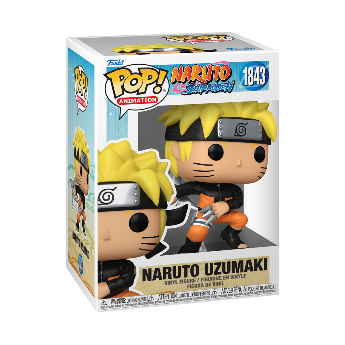 Pop! Naruto Uzumaki with Kunai & Shuriken - Figurine Pop! Naruto Shippuden - vue 2