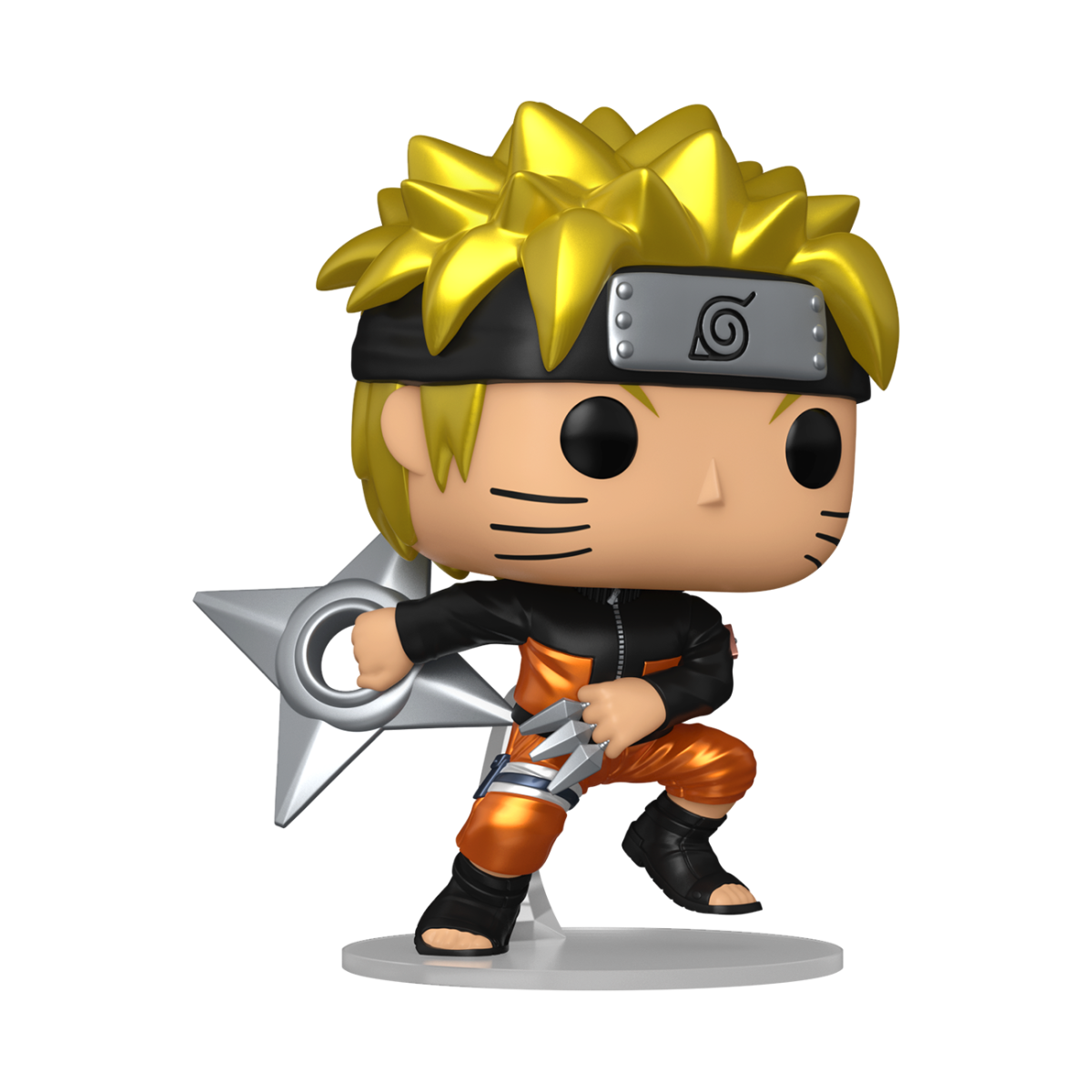 Pop! Naruto Uzumaki with Kunai & Shuriken - Figurine Pop! Naruto Shippuden - vue 3