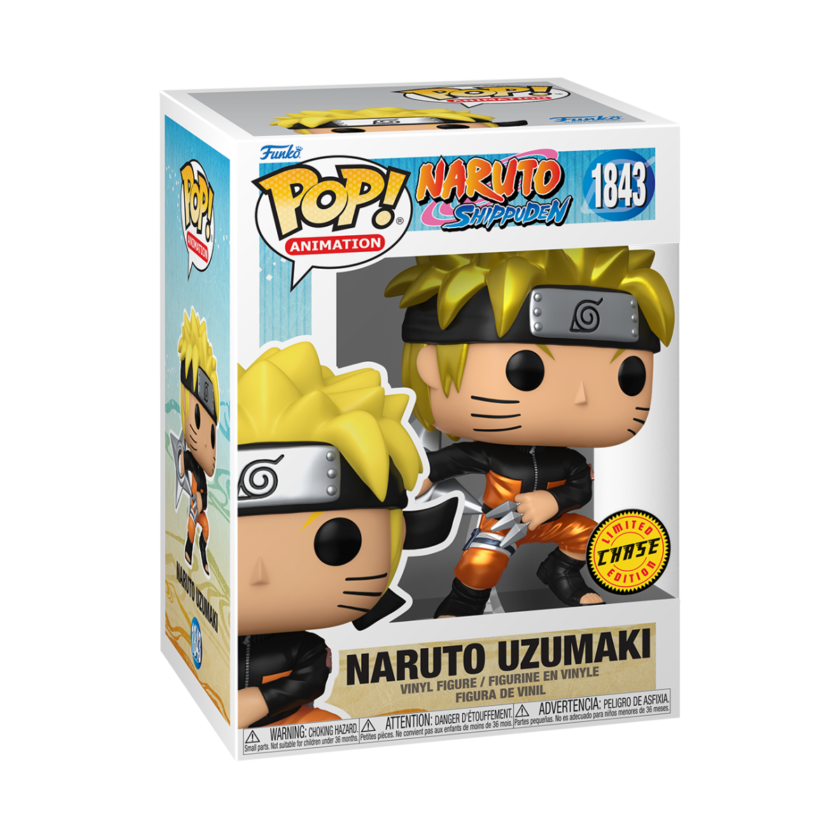 Pop! Naruto Uzumaki with Kunai & Shuriken - Figurine Pop! Naruto Shippuden - vue 4