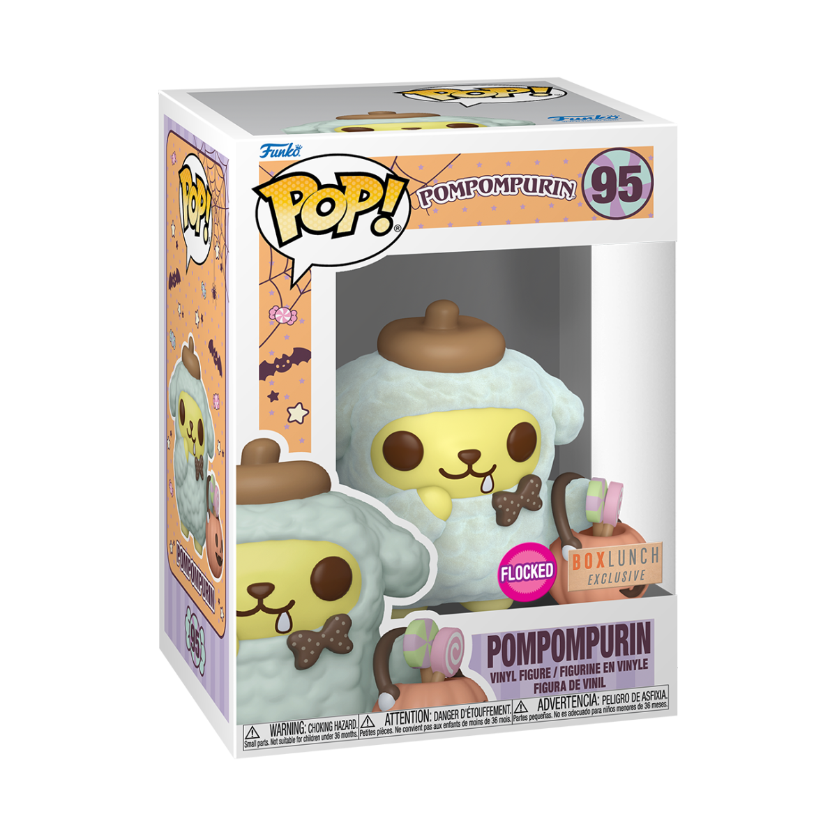 Pop! Pompompurin with Pumpkin Bucket (Flocked) - Figurine Pop! Sanrio - vue 2