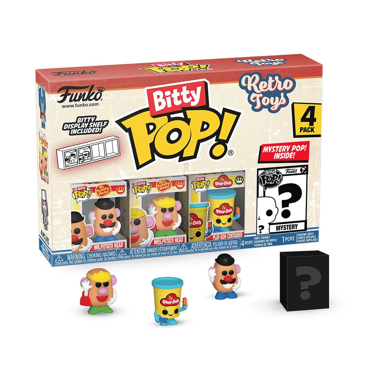 Bitty Pop! Retro Toys Hasbro 4-Pack Series 1 - Figurine Bitty Pop!
