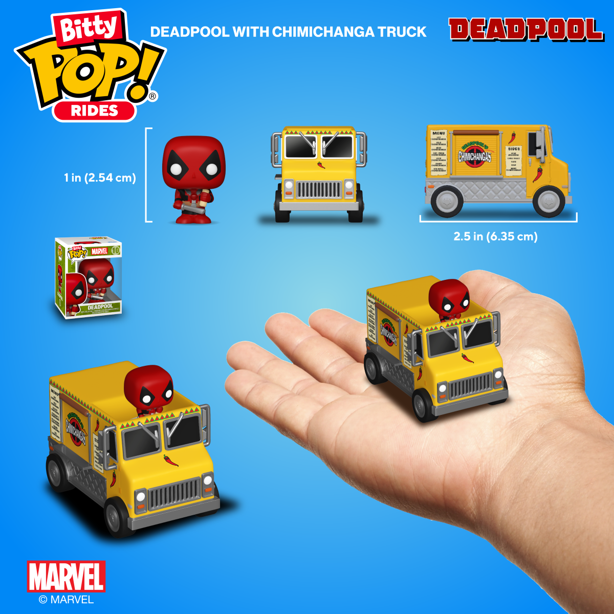 Bitty Pop! Rides Deadpool's Chimichanga Truck - Figurine Bitty Pop! Marvel - vue 2