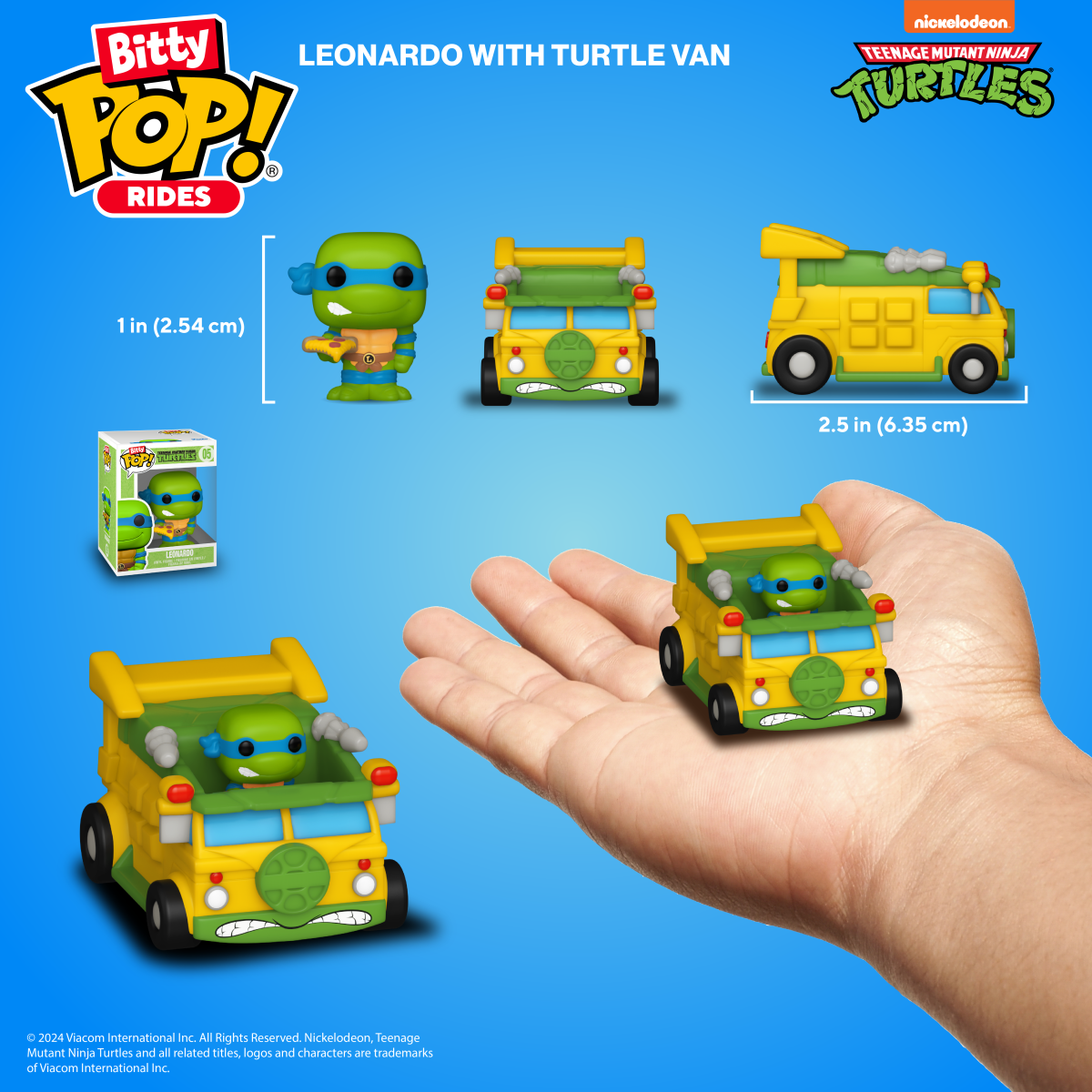 Bitty Pop! Rides Leonardo and Turtle Van - Figurine Bitty Pop! Teenage Mutant Ninja Turtles - vue 2