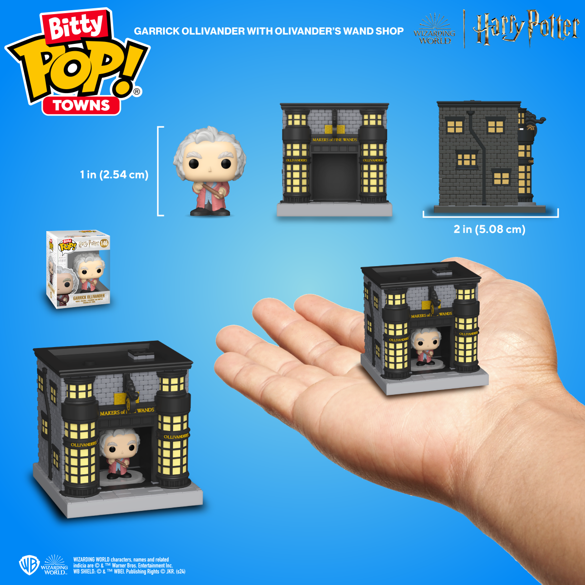 Bitty Pop! Towns Garrick Ollivander and Ollivander Wand Shop - Figurine Bitty Pop! Harry Potter - vue 2