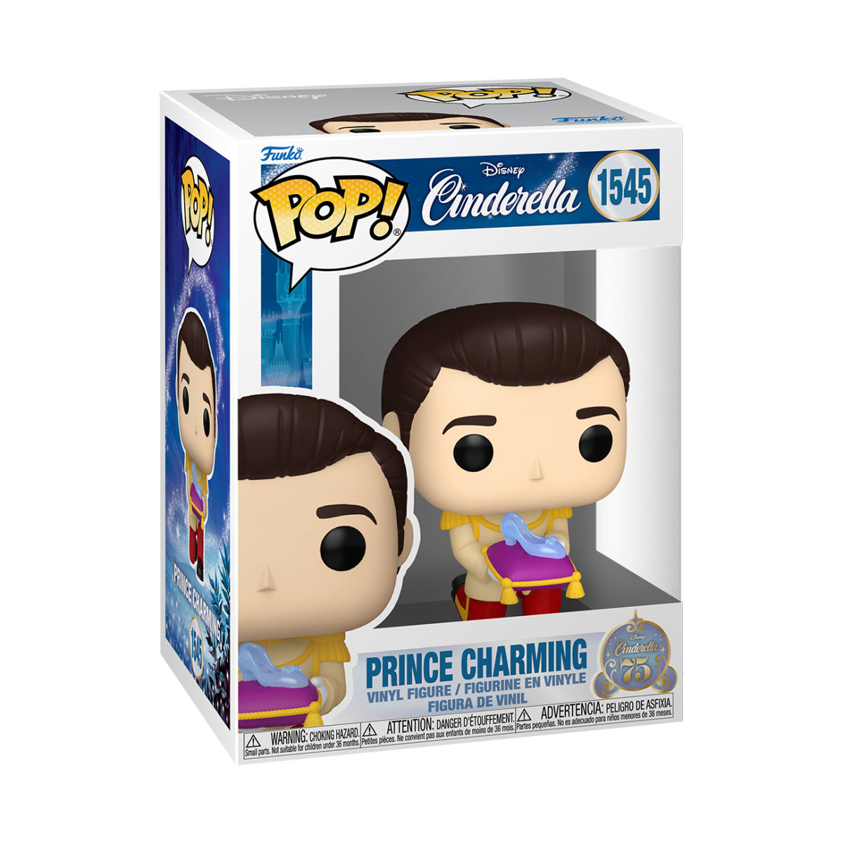 Pop! Prince Charming with Slipper (75th Anniversary) - Figurine Pop! Disney - vue 2