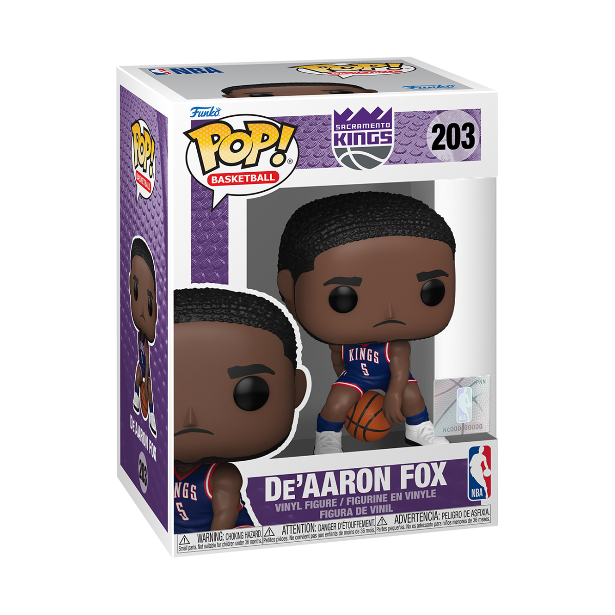 Pop! De'Aaron Fox (2024 City Edition Uniform) - Figurine Pop! NBA - vue 2