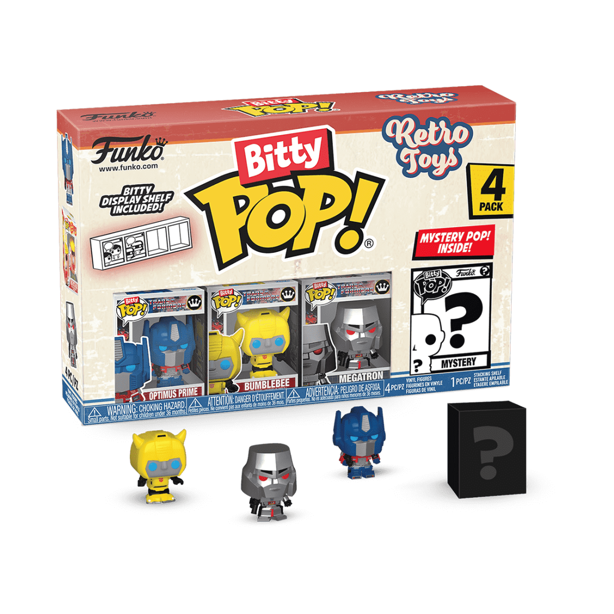 Bitty Pop! Retro Toys Transformers 4-Pack Series 2 - Figurine Bitty Pop!