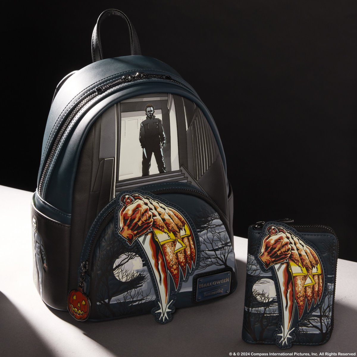 Halloween Michael Myers Jack-O'-Lantern Glow Mini Backpack - Figurine Bags Halloween - vue 3