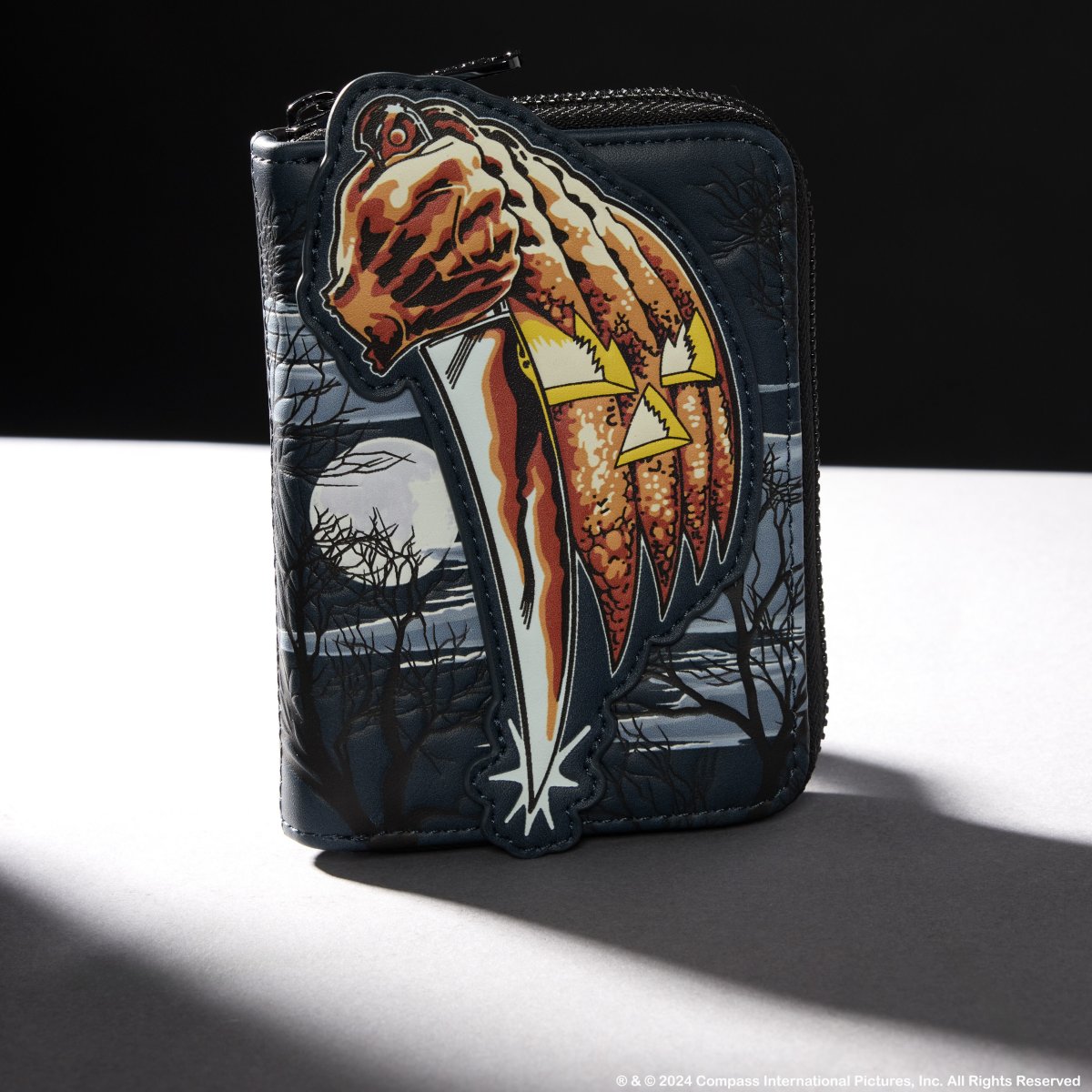 Halloween Michael Myers Jack-O'-Lantern Glow Zip Around Wallet - Figurine Wallets Halloween - vue 2