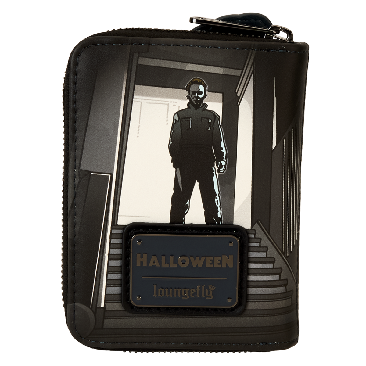 Halloween Michael Myers Jack-O'-Lantern Glow Zip Around Wallet - Figurine Wallets Halloween - vue 4