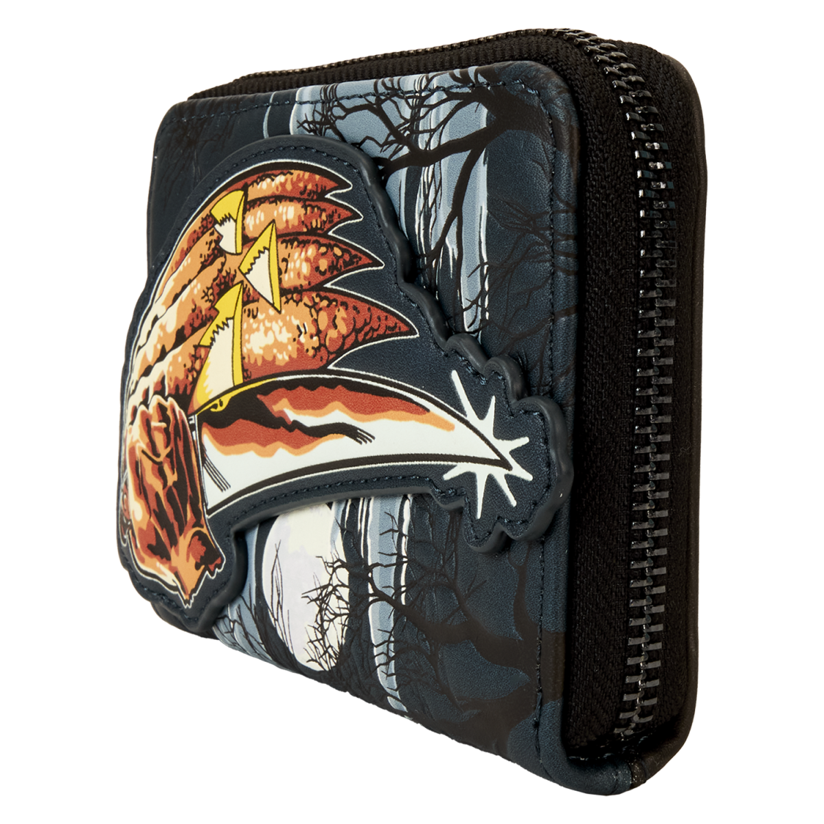 Halloween Michael Myers Jack-O'-Lantern Glow Zip Around Wallet - Figurine Wallets Halloween - vue 5