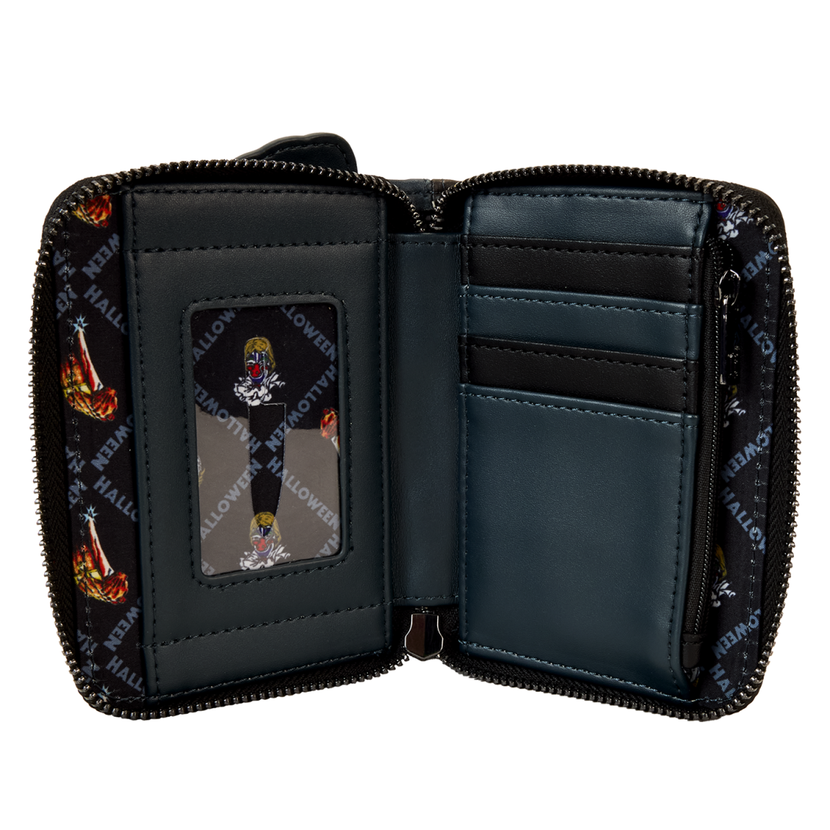 Halloween Michael Myers Jack-O'-Lantern Glow Zip Around Wallet - Figurine Wallets Halloween - vue 6