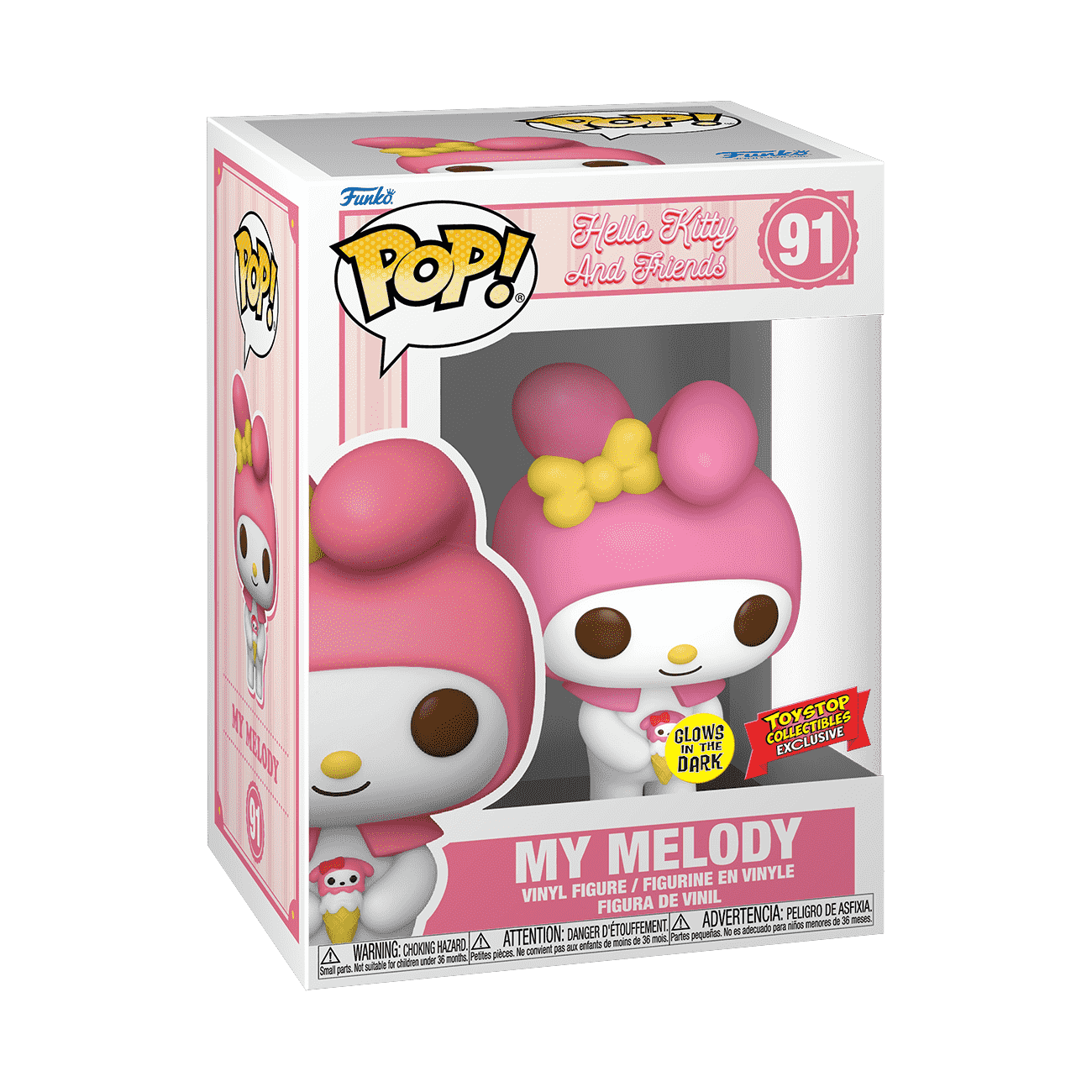 Pop! My Melody with Ice Cream (Glow) - Figurine Pop! Sanrio - vue 2