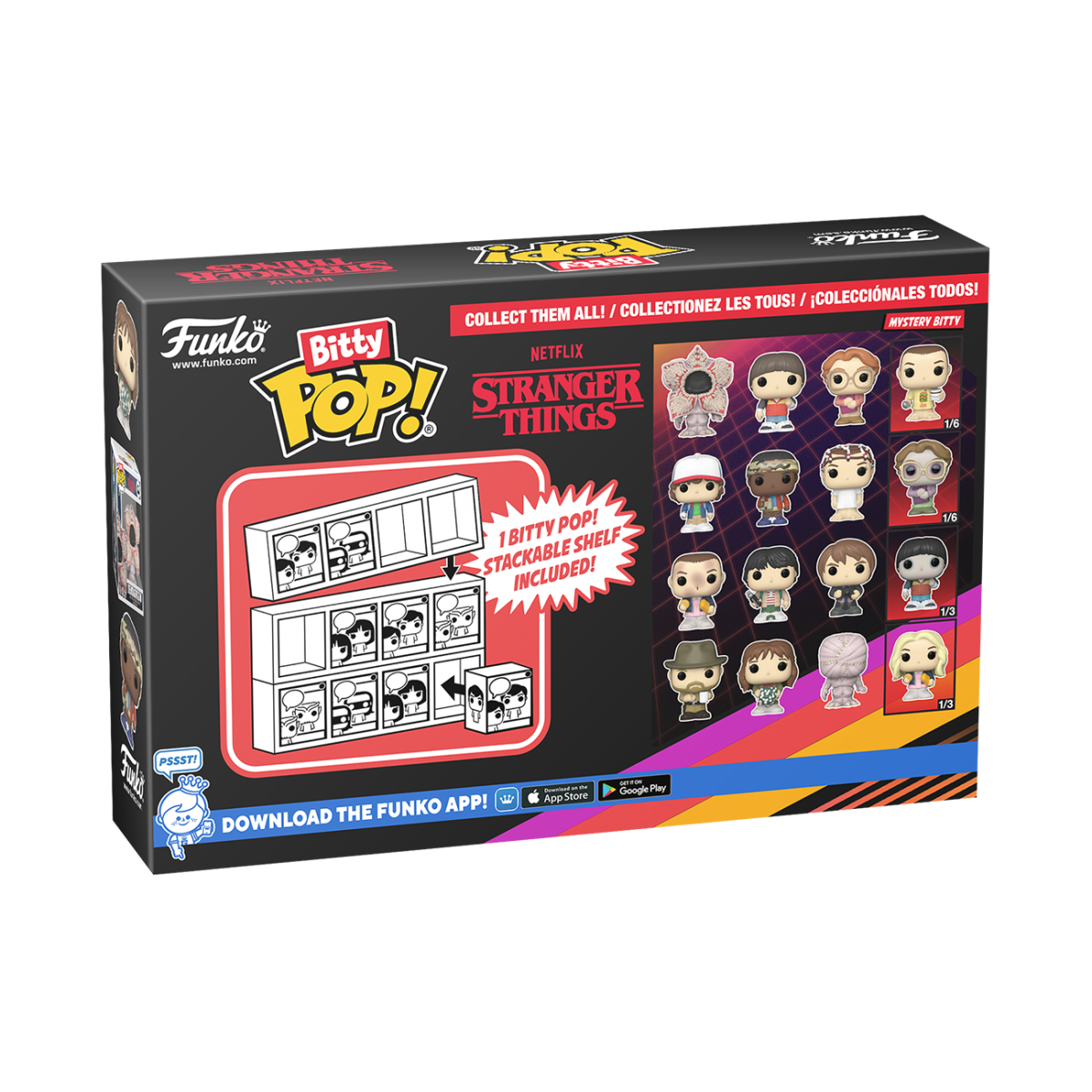 Bitty Pop! Stranger Things 4-Pack Series 1 - Figurine Bitty Pop! Stranger Things - vue 4