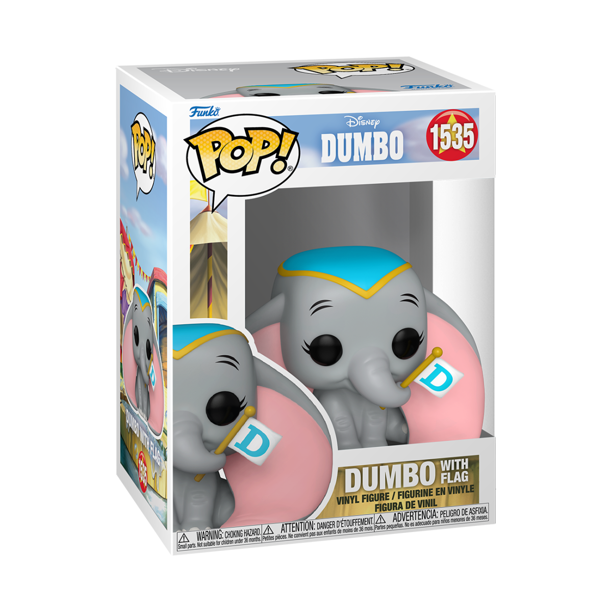 Pop! Dumbo with Flag - Figurine Pop! Disney - vue 2