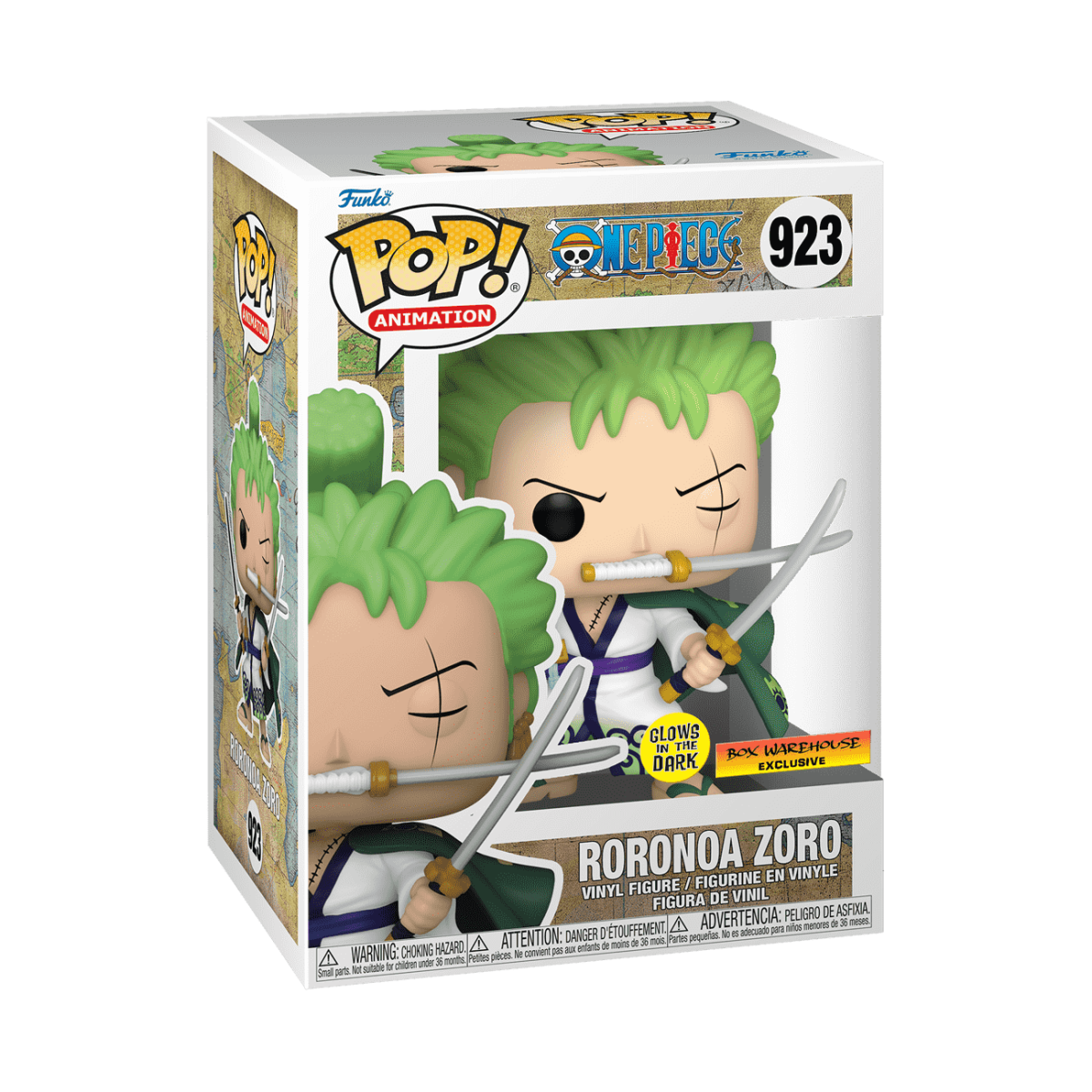 Pop! Roronoa Zoro (Three Sword Style) (Glow) - Figurine Pop! One Piece - vue 2