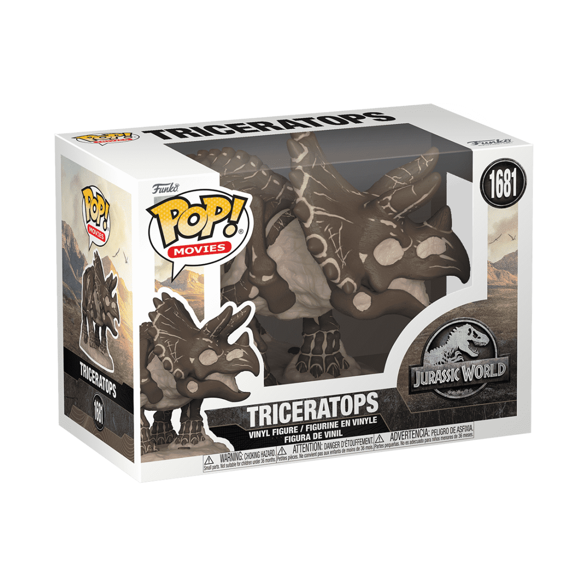 Pop! Triceratops (Fossil) - Figurine Pop! Jurassic World - vue 2