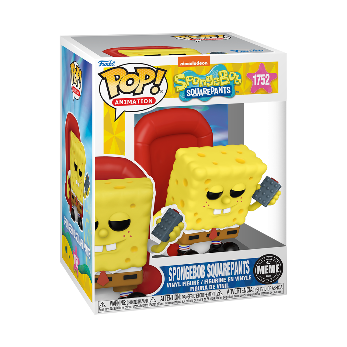 Pop! Premium SpongeBob SquarePants (Ight Imma Head Out Meme) - Figurine Pop! Nickelodeon - vue 2