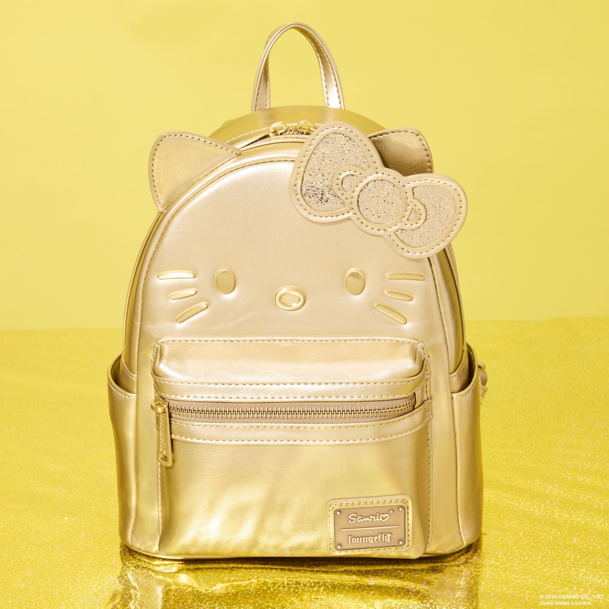 Limited Edition Sanrio Hello Kitty 50th Anniversary Gold Mini Backpack - Figurine Bags Sanrio - vue 2