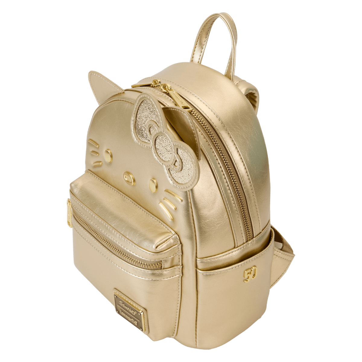 Limited Edition Sanrio Hello Kitty 50th Anniversary Gold Mini Backpack - Figurine Bags Sanrio - vue 5