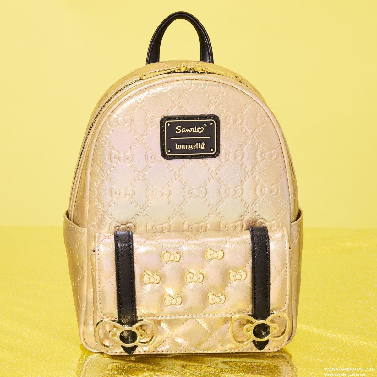 Sanrio Hello Kitty 50th Anniversary Metallic Gold Mini Backpack - Figurine Bags Sanrio - vue 2