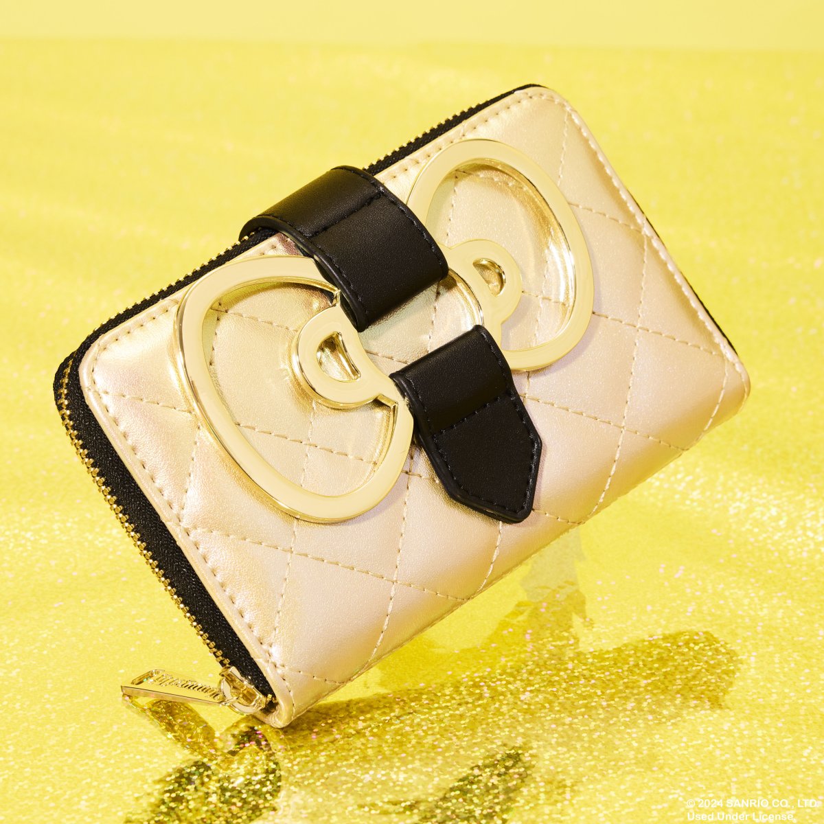 Sanrio Hello Kitty 50th Anniversary Gold Zip Around Wallet - Figurine Wallets Sanrio - vue 2